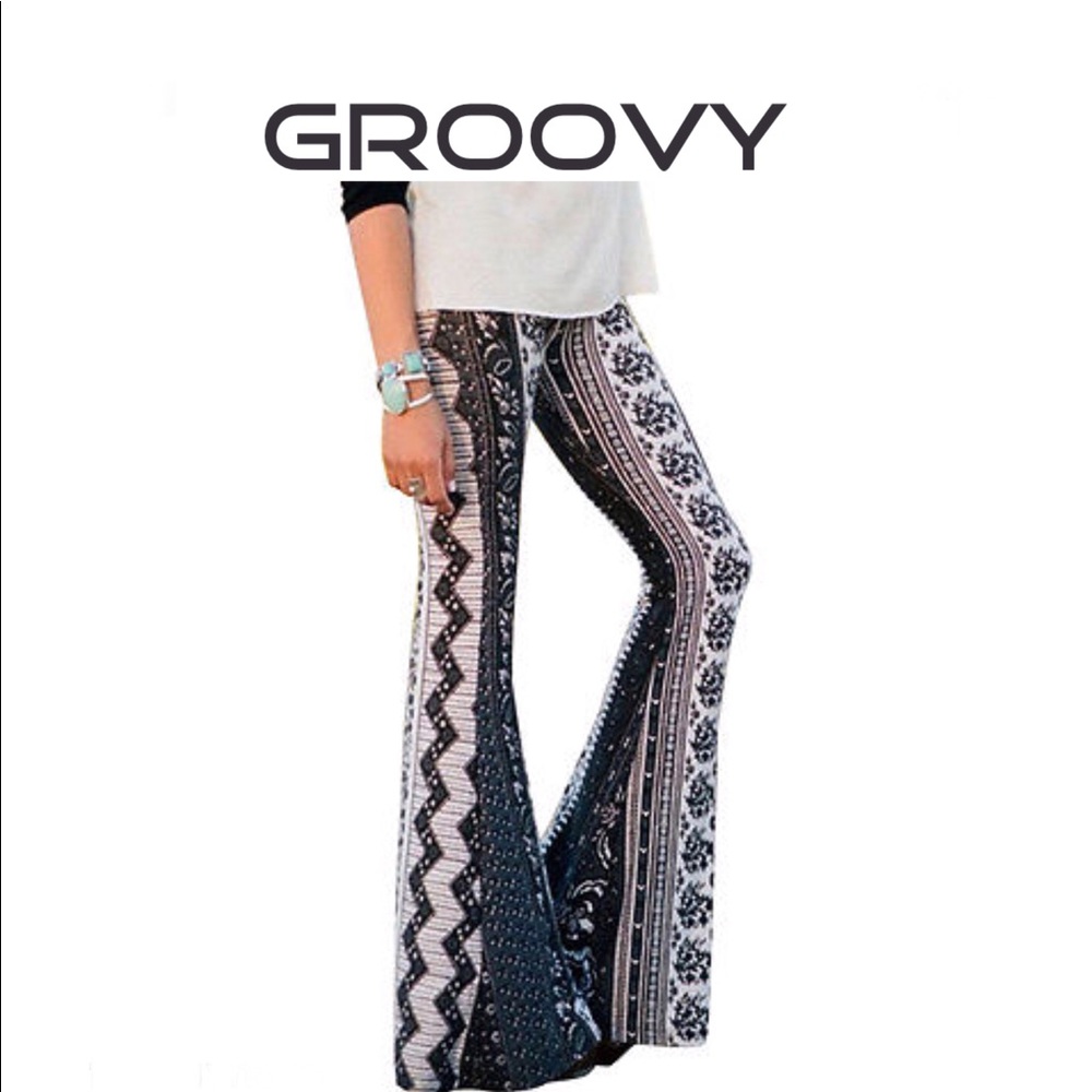 Blue Bottom Groovy Palazzo Pants